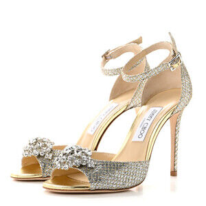 Annie 100 Glitter Fabric Crystal Maria Sandals